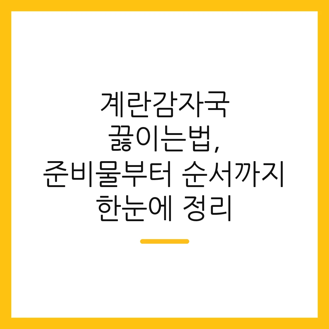 계란감자국 끓이는법, 준비물부터 순서까지 한눈에 정리